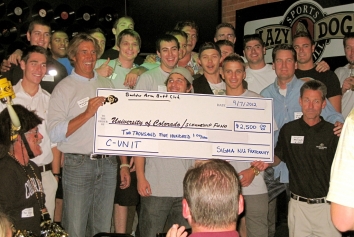 $2500 Scholarship Donation to CU from Sigma Nu