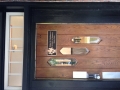 New bronze front door plates - each property