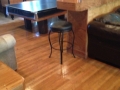 Newly refinished living room wood floors